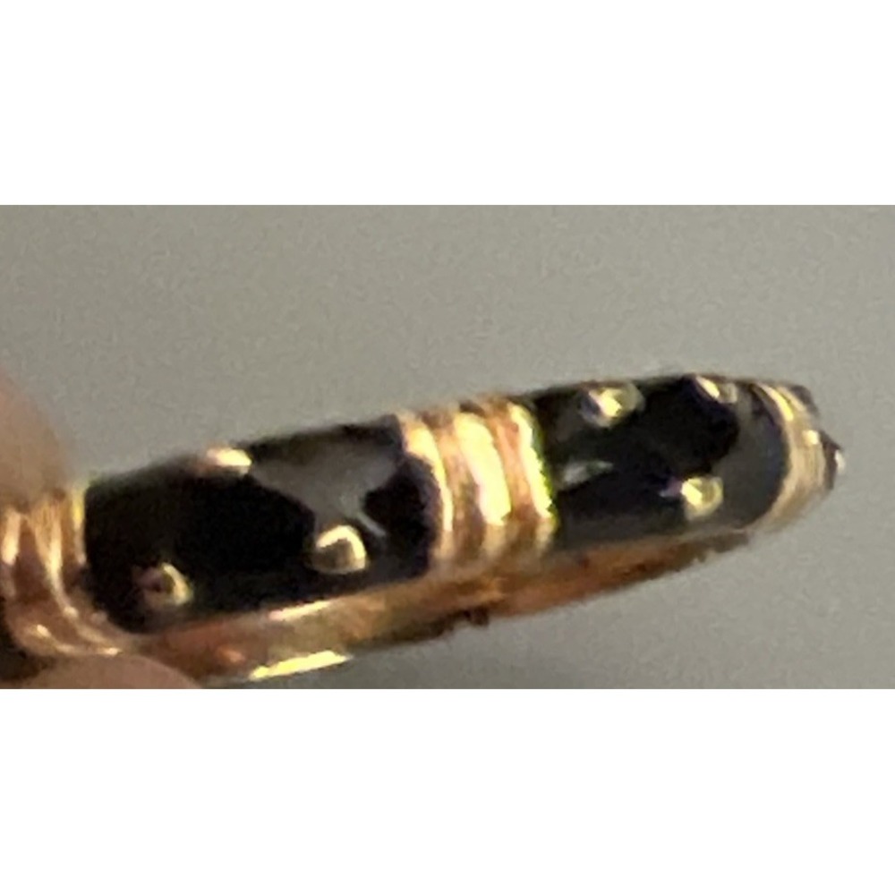 Lauren‎ G Adams LGA Stacking Enamel Ring Black Gold-Tone Size 6 NWT - Picture 6 of 10